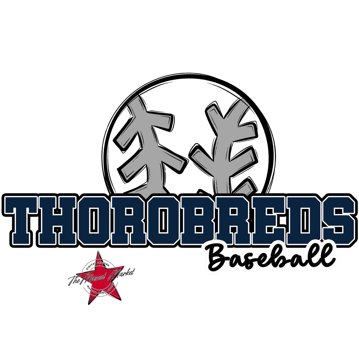 Thorobreds Varsity Baseball-Navy