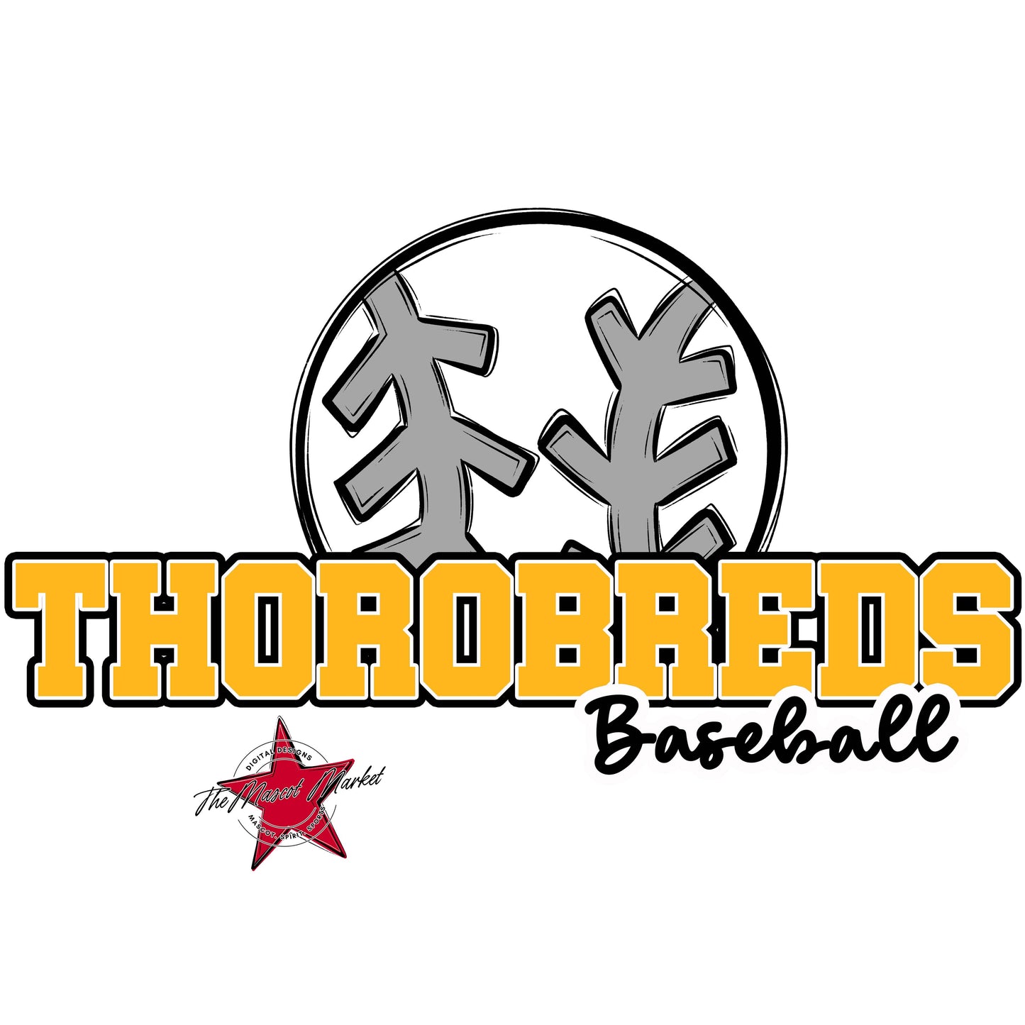 Thorobreds Varsity Baseball-Yellow