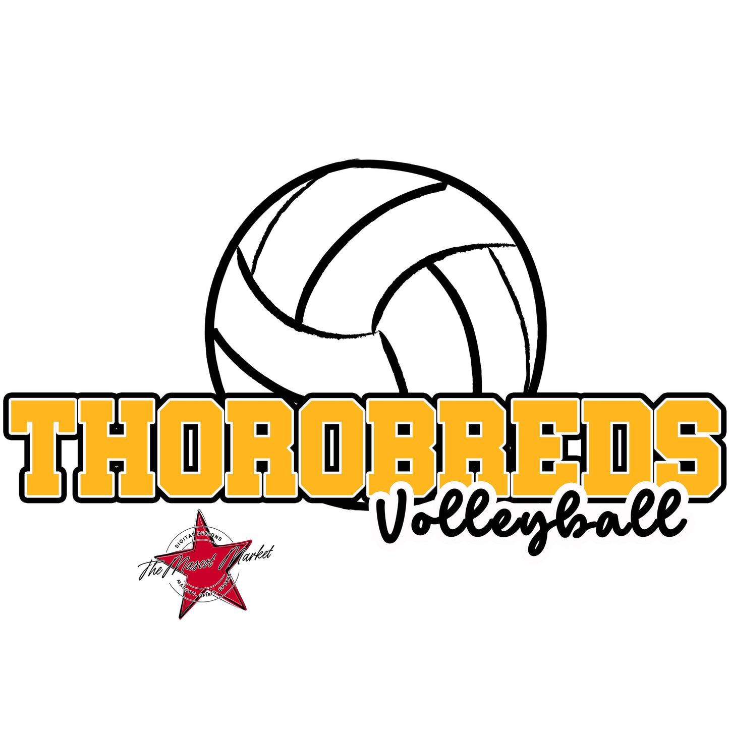 Thorobreds Varsity Volleyball-Yellow