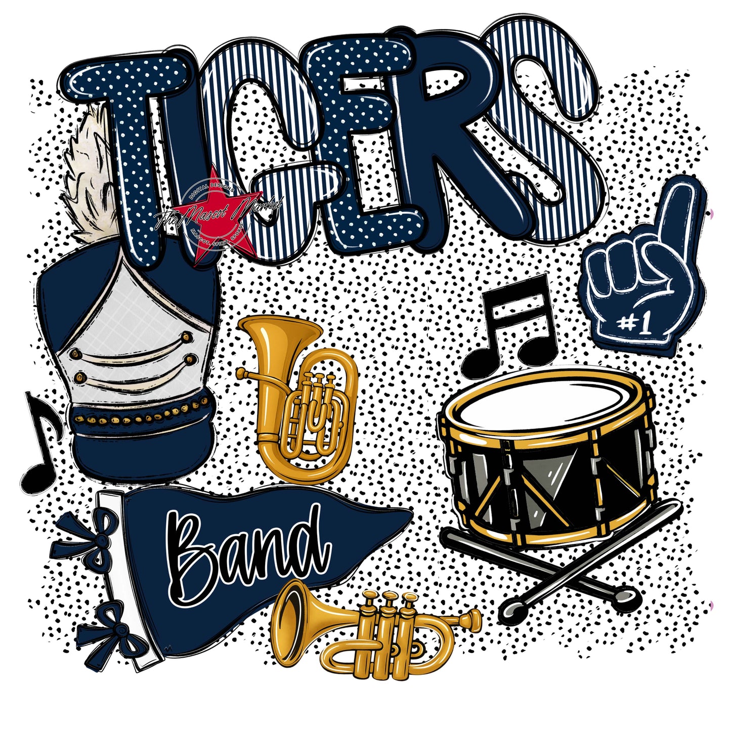 Tigers Band Spirit-Navy