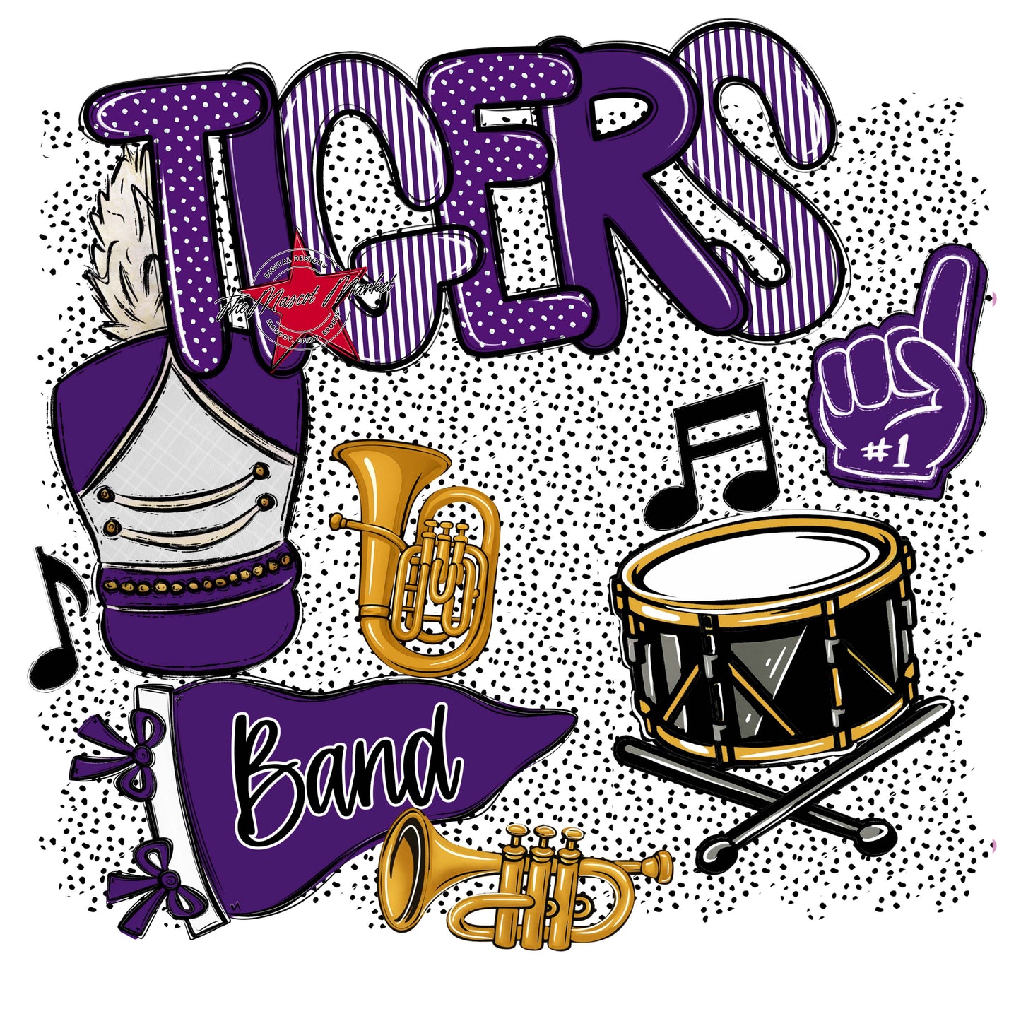Tigers Band Spirit-Purple