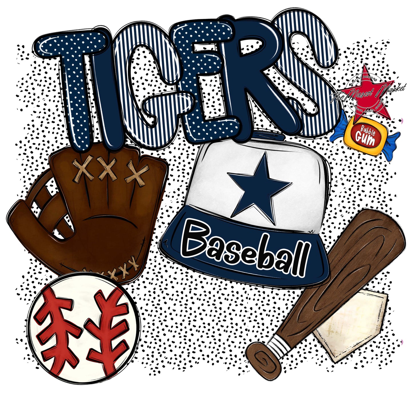 Tigers Baseball Spirit-Navy