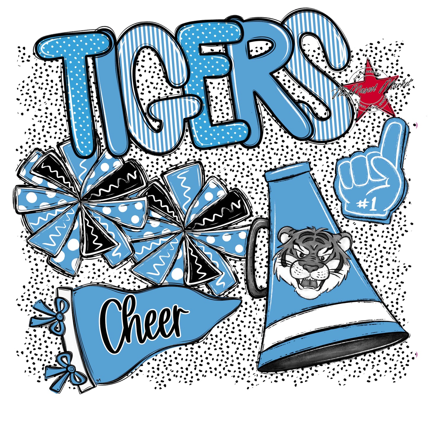 Tigers Cheer Spirit-Carolina Blue