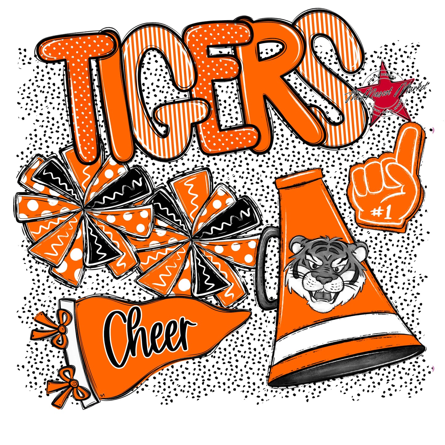 Tigers Cheer Spirit-Orange