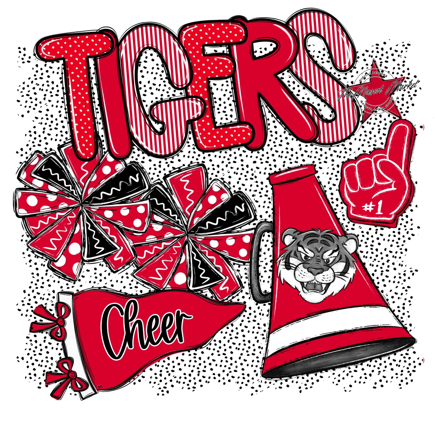Tigers Cheer Spirit-Red