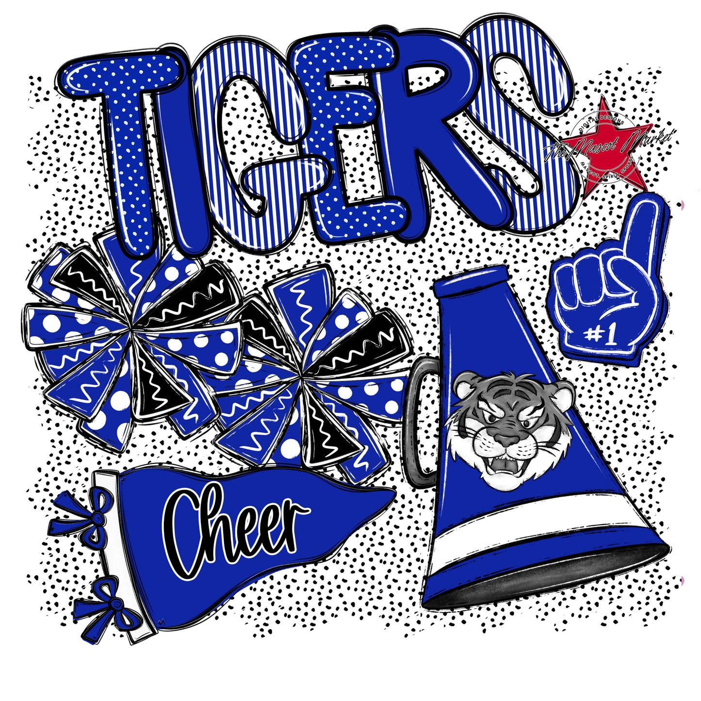 Tigers Cheer Spirit-Royal Blue