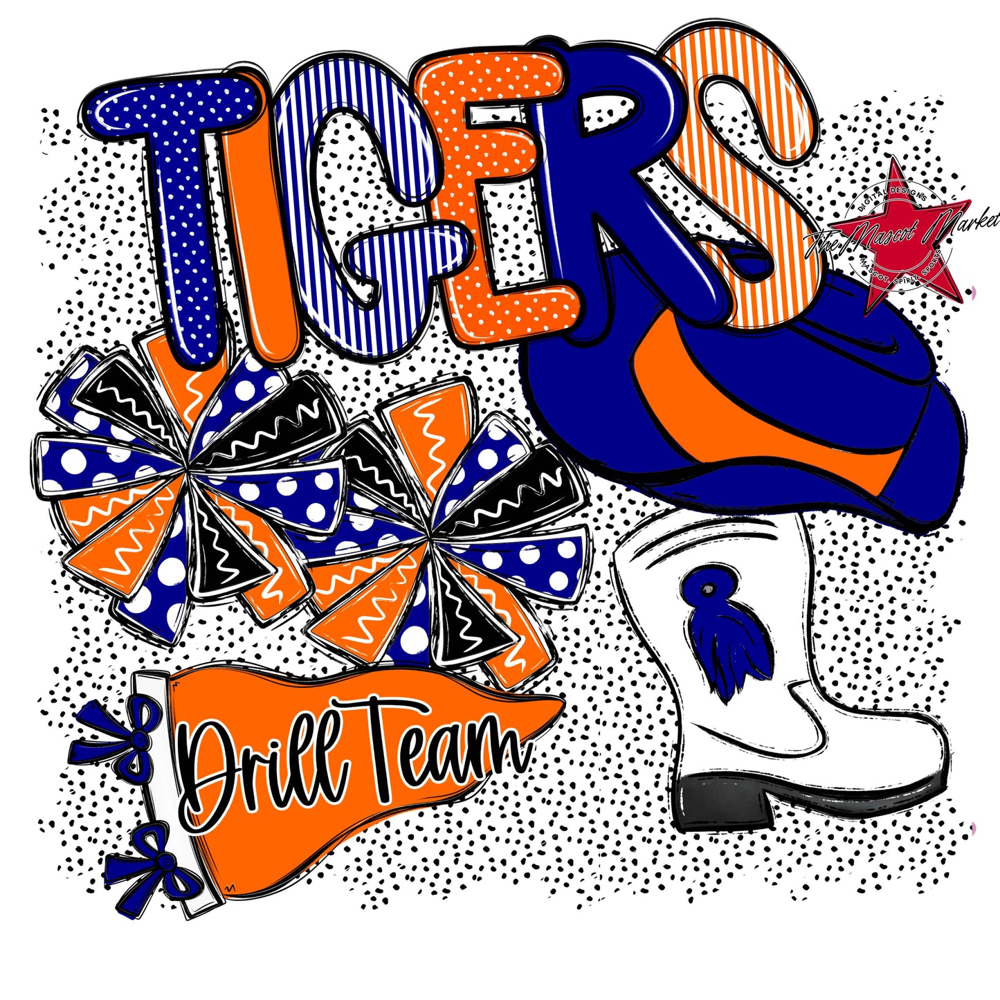 Tigers Drillteam Spirit-Blue & Orange