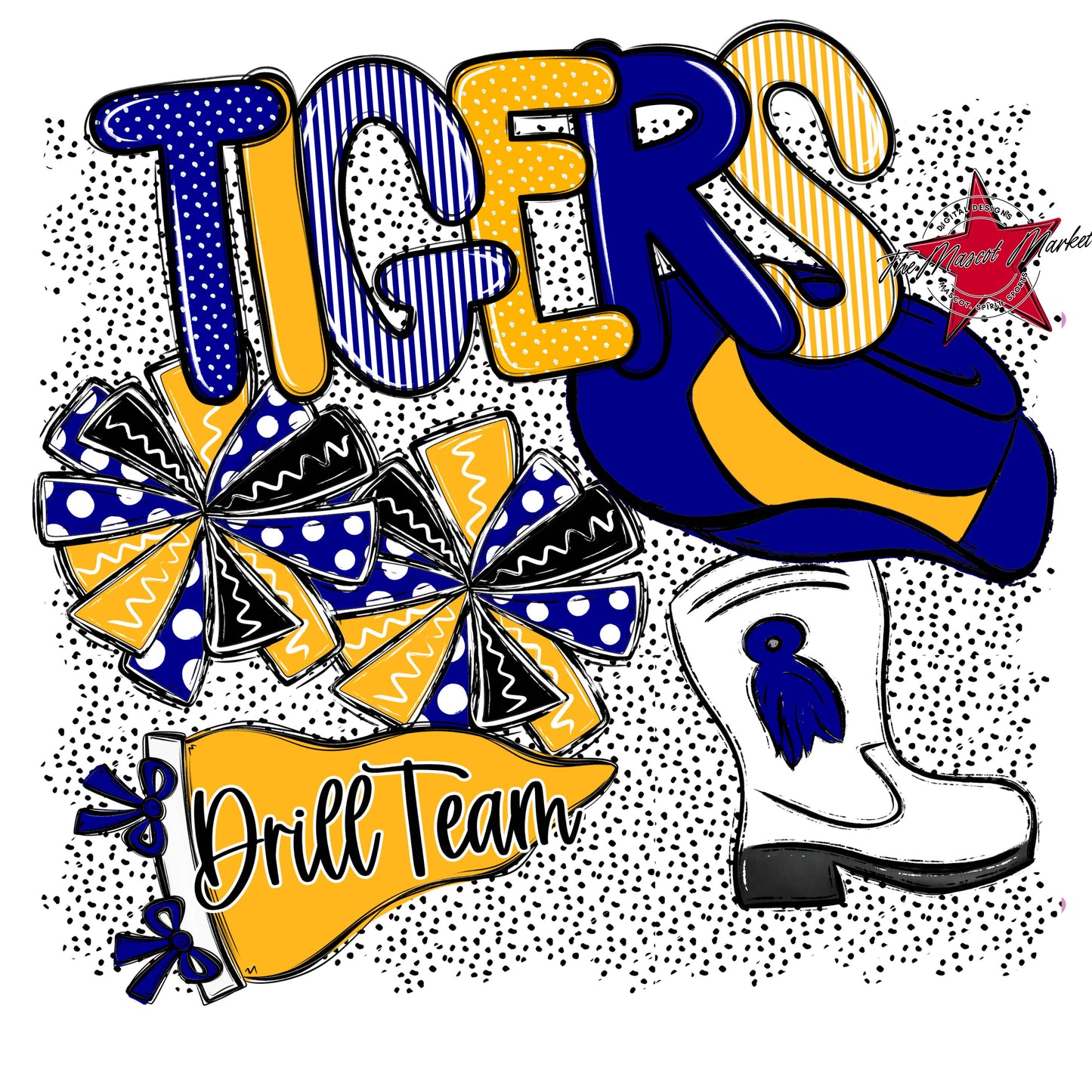 Tigers Drillteam Spirit-Blue & Yellow