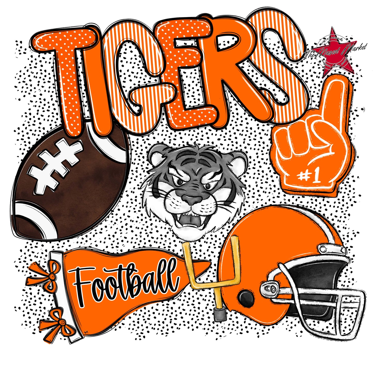 Tigers Football Spirit-Orange