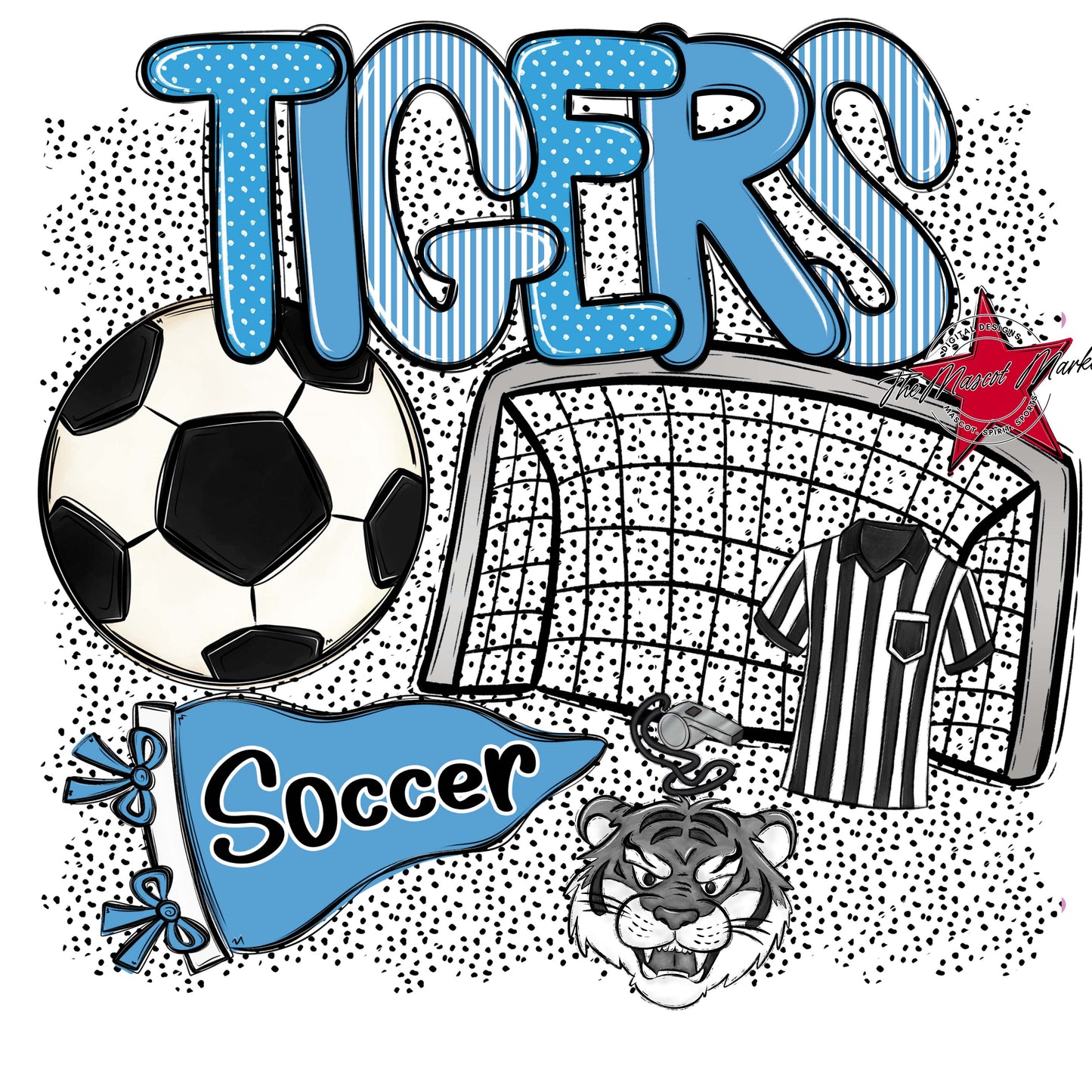 Tigers Soccer Spirit-Carolina Blue