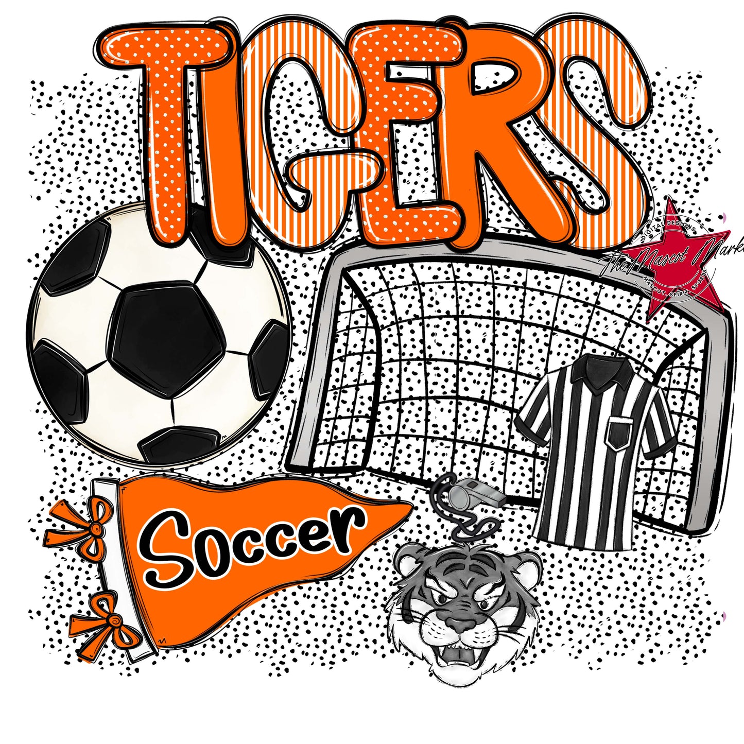 Tigers Soccer Spirit-Orange