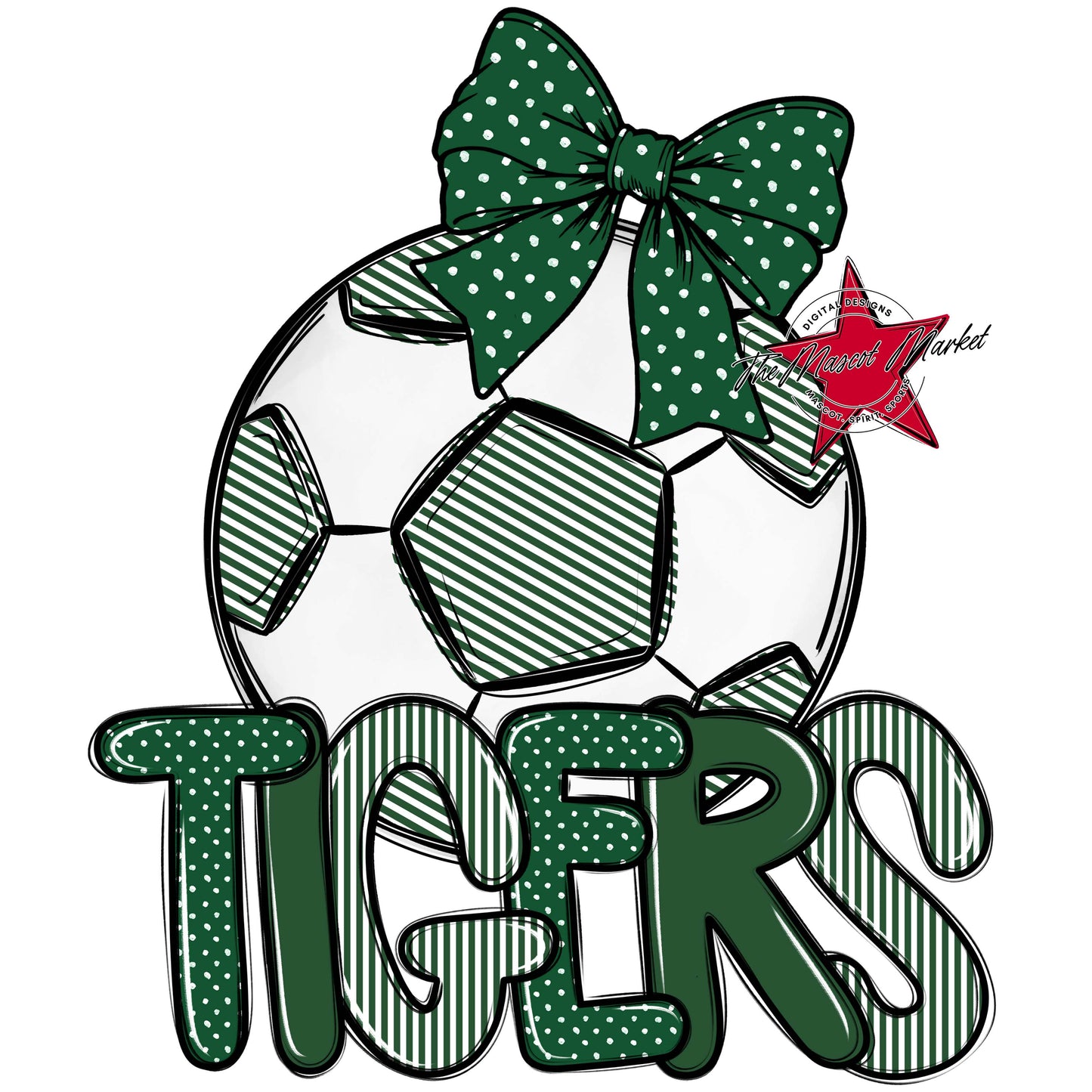 Tigers Soccer Spirit Design-Green