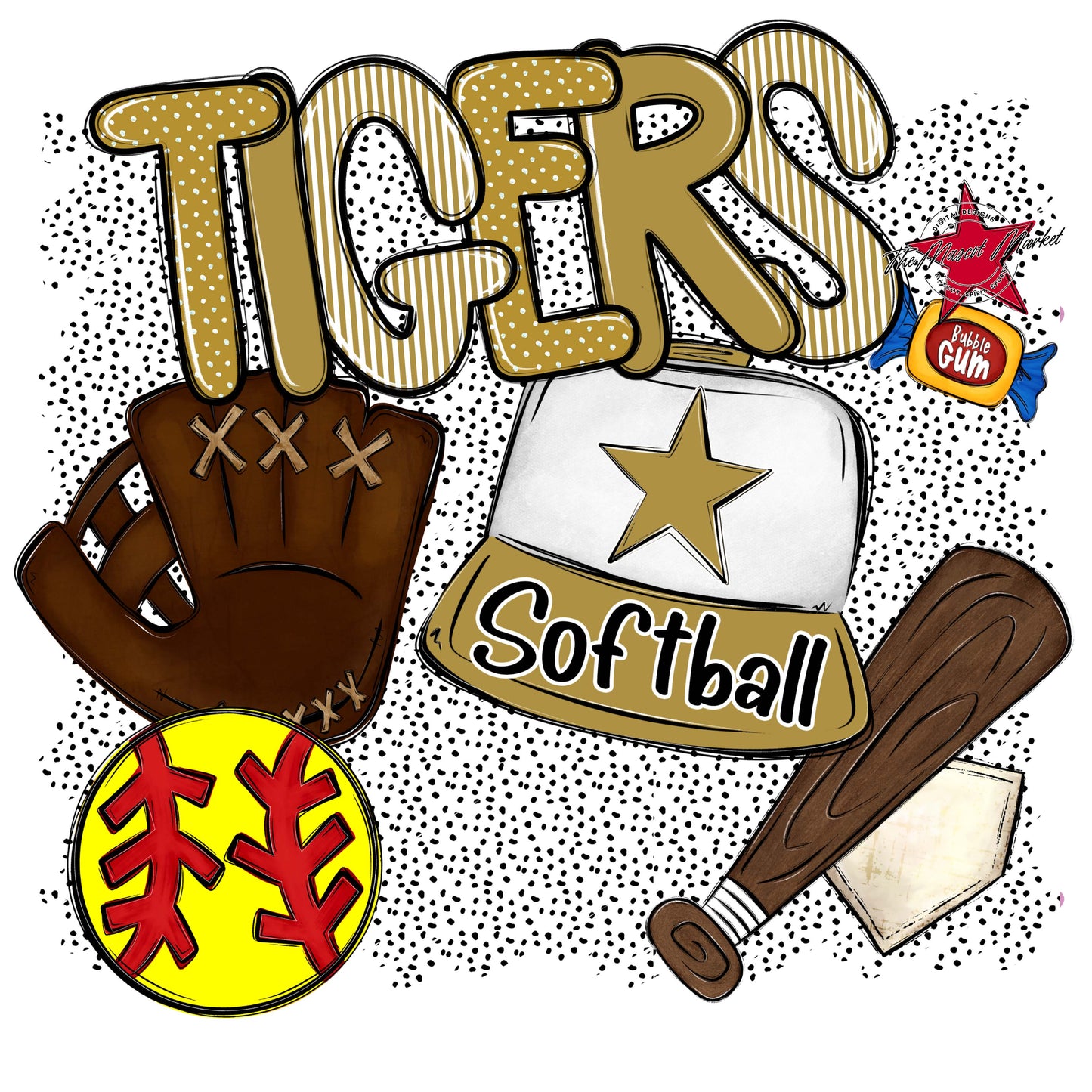Tigers Softball Spirit-Gold