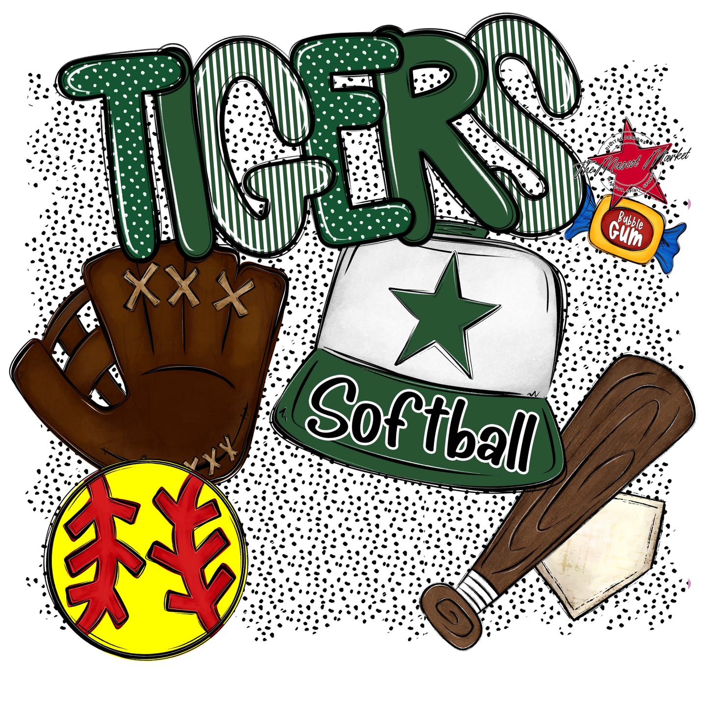 Tigers Softball Spirit-Green