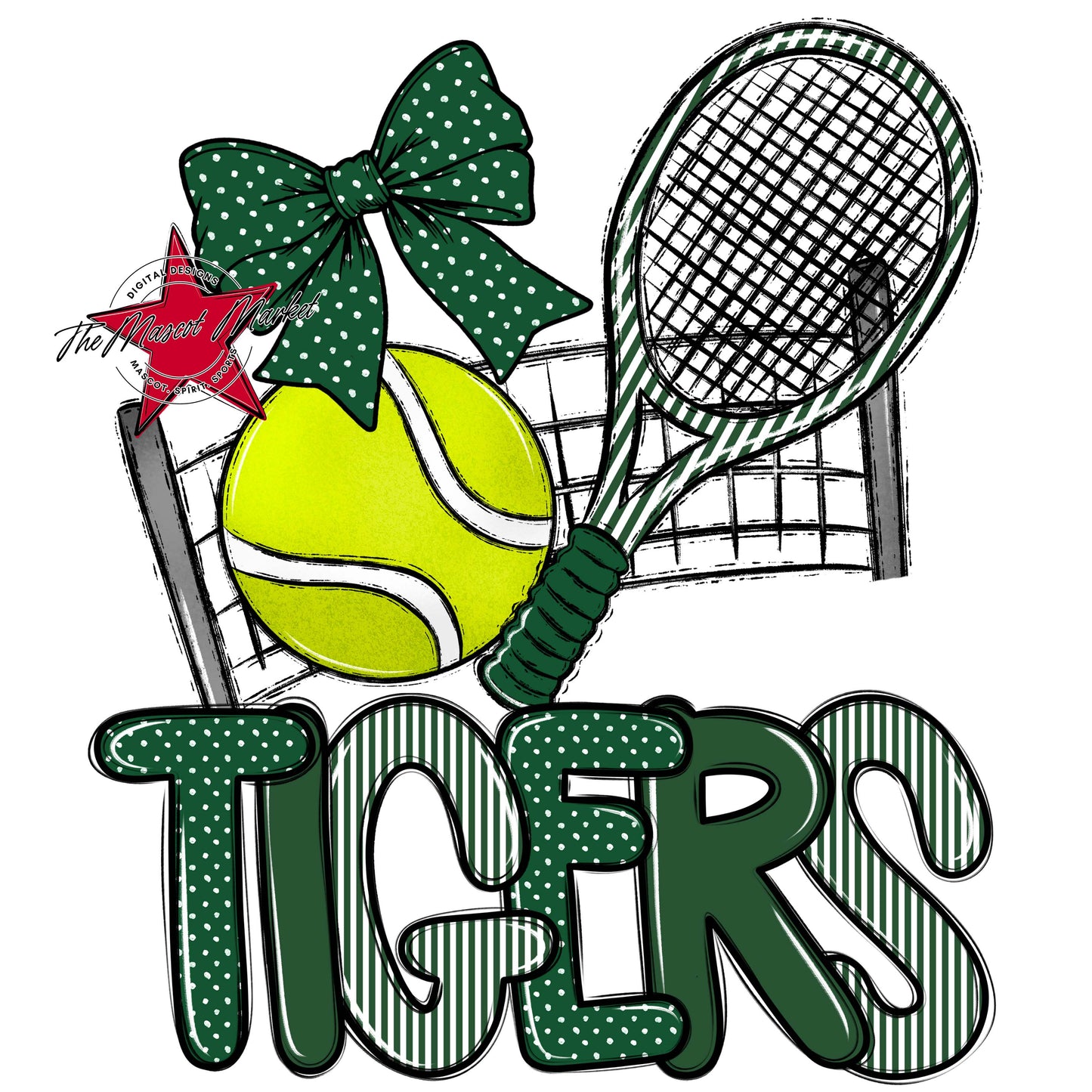 Tigers Tennis Spirit Design-Green