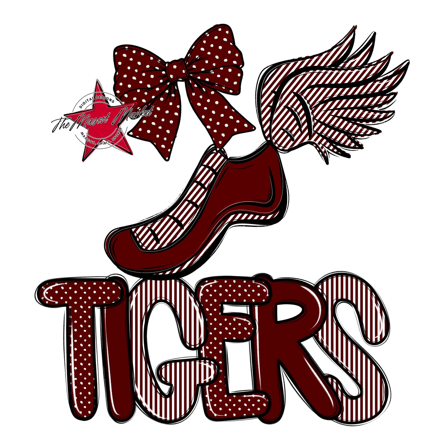Tigers Track Spirit Design-Maroon