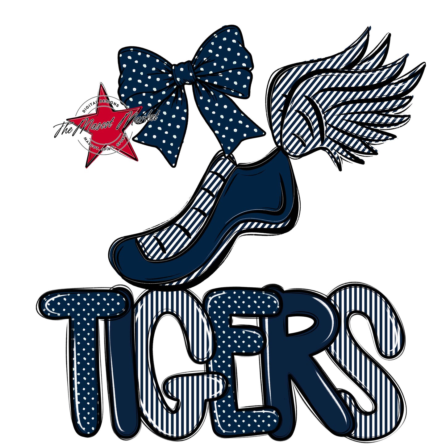 Tigers Track Spirit Design-Navy