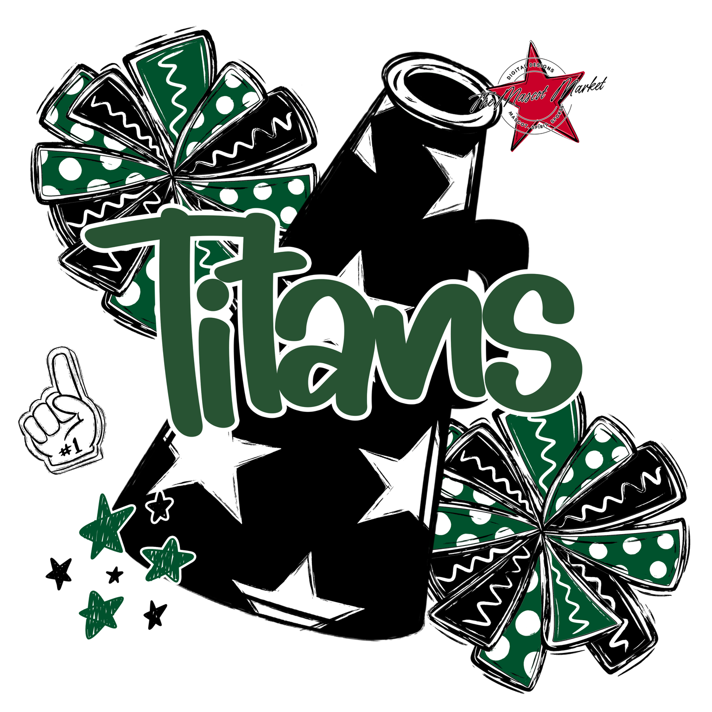 Titans Alpha Megaphone Design-Green