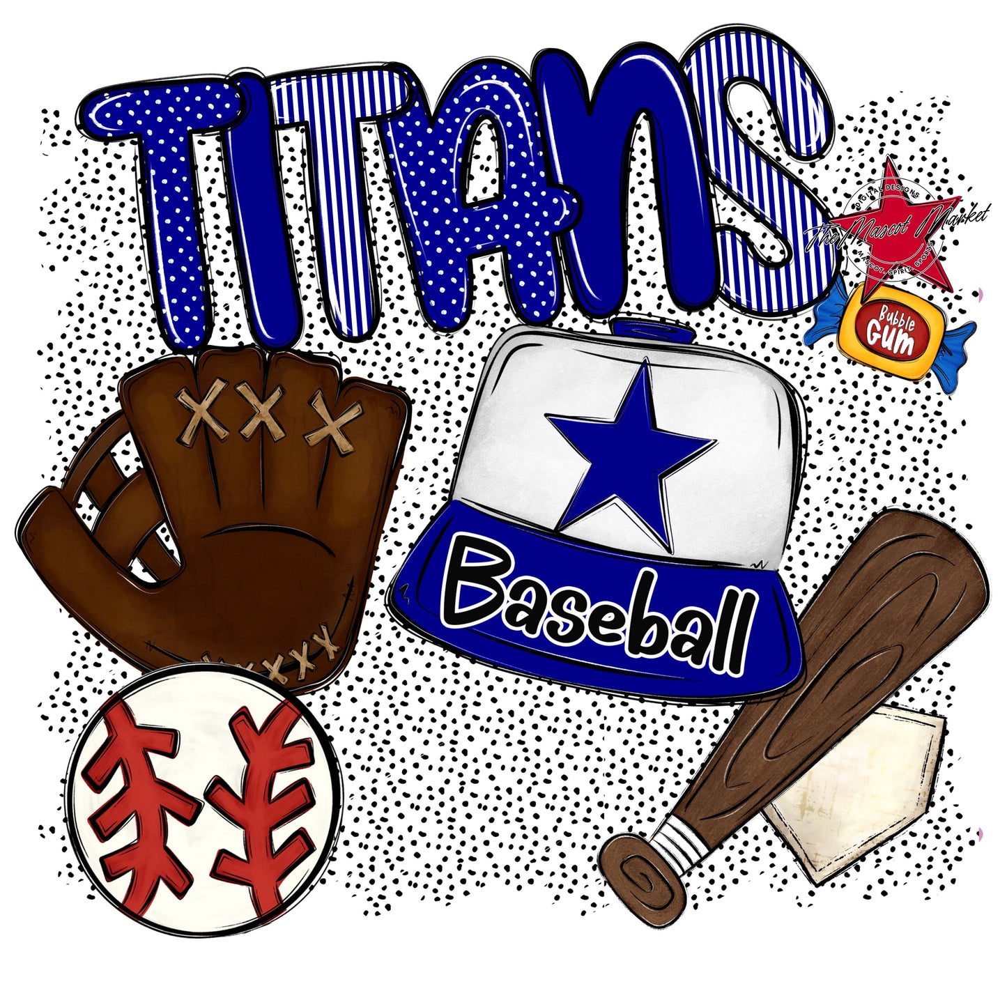Titans Baseball Spirit-Blue
