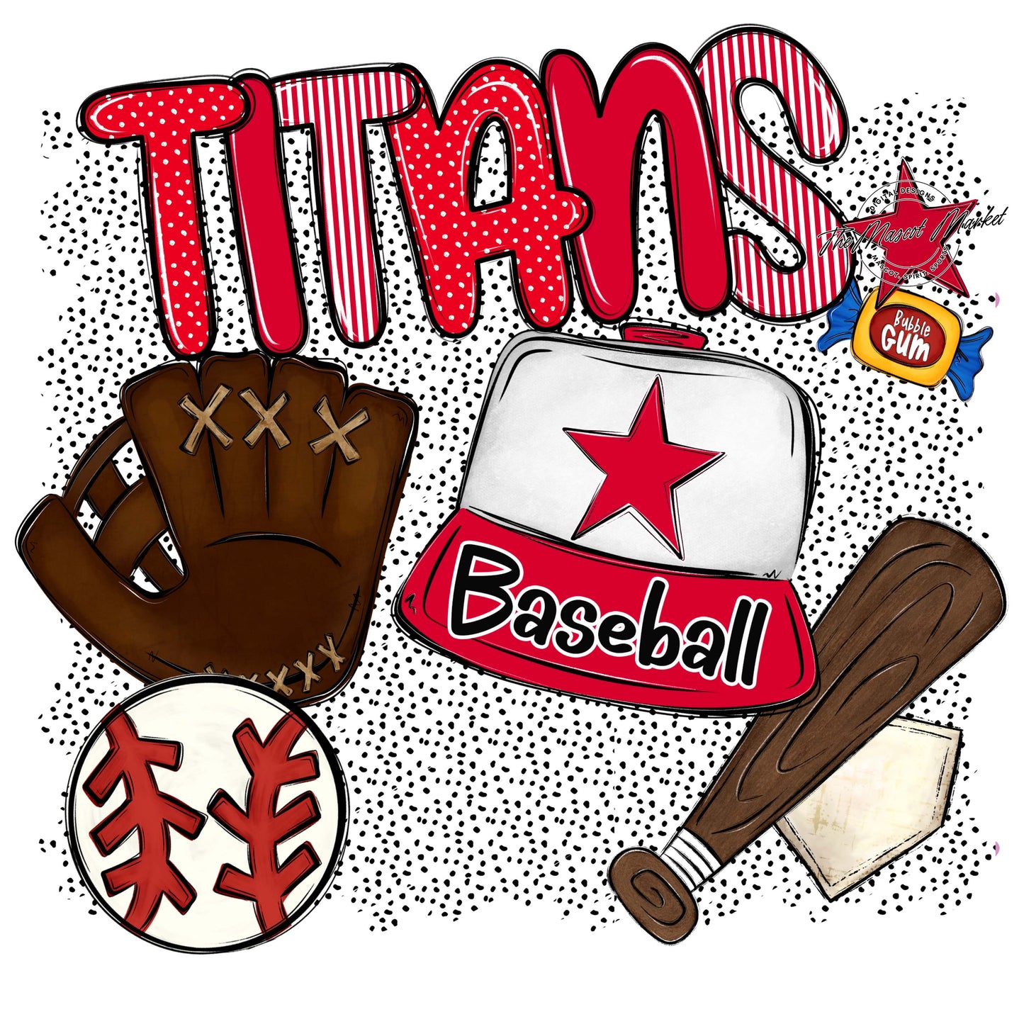 Titans Baseball Spirit-Red