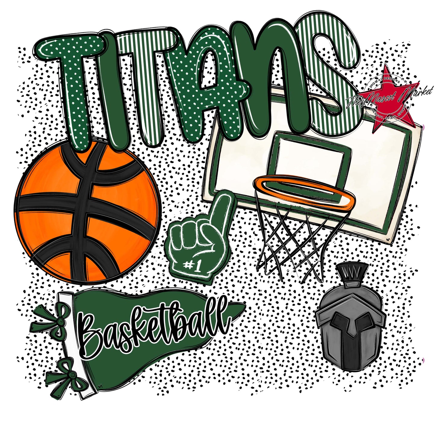Titans Basketball Spirit-Green