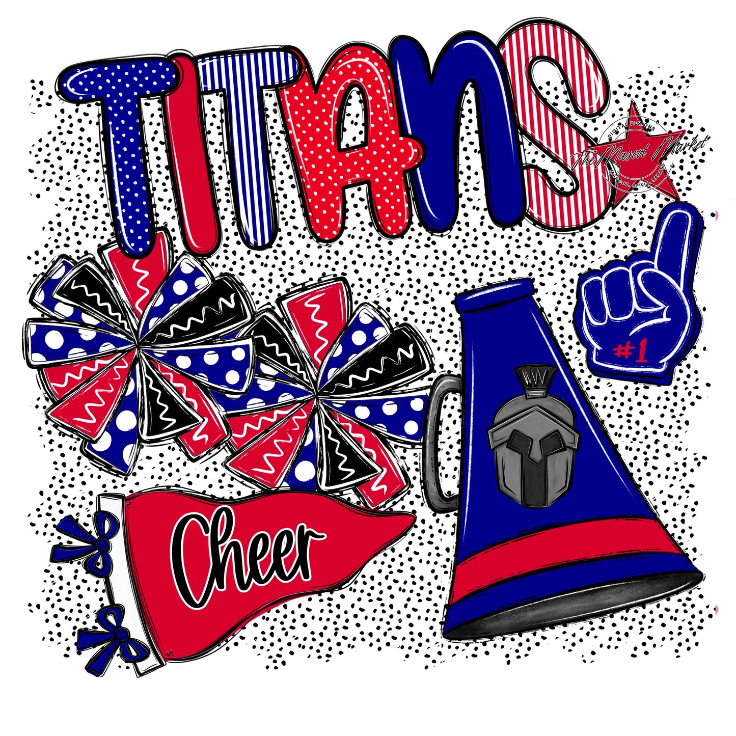 Titans Cheer Spirit-Blue & Red