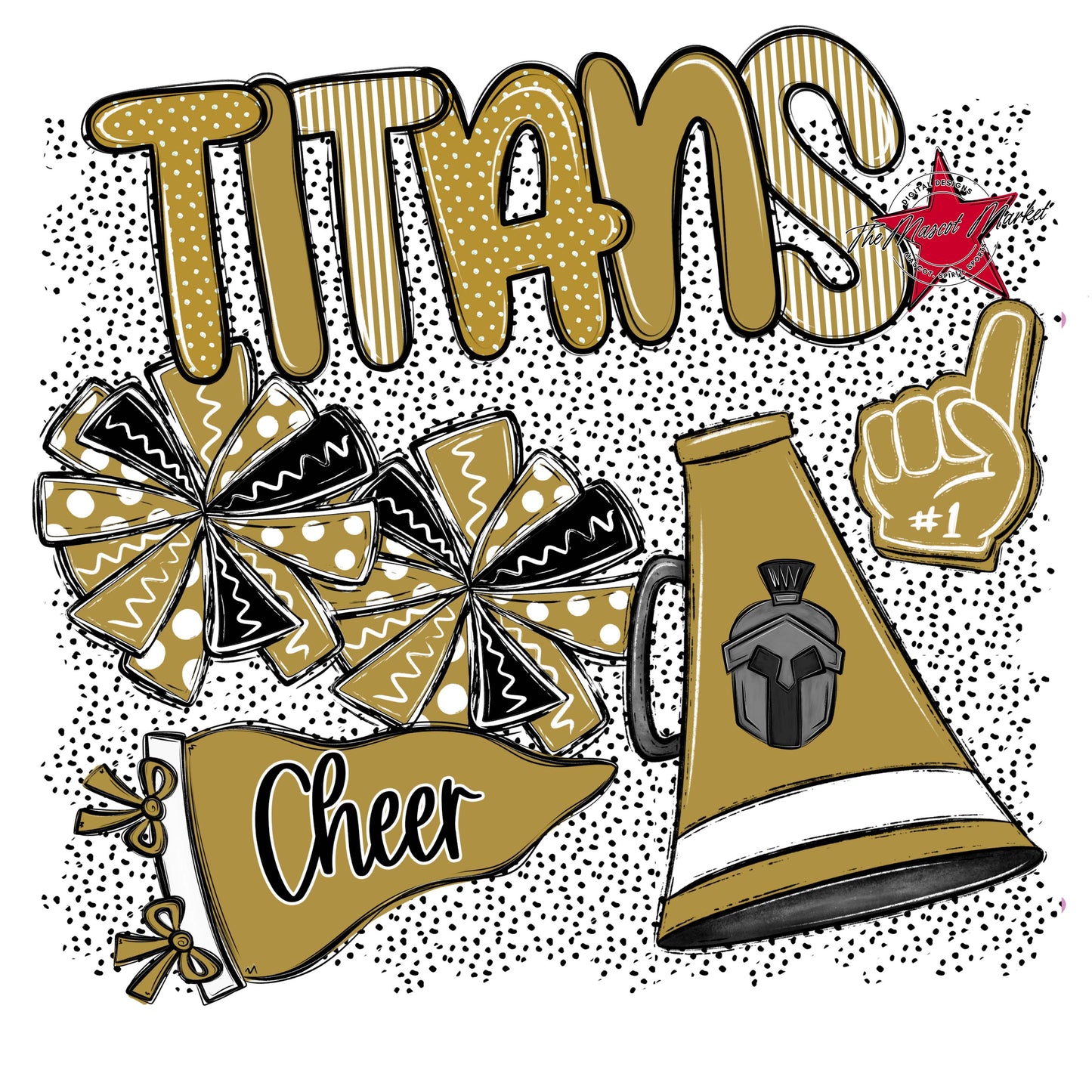 Titans Cheer Spirit-Gold