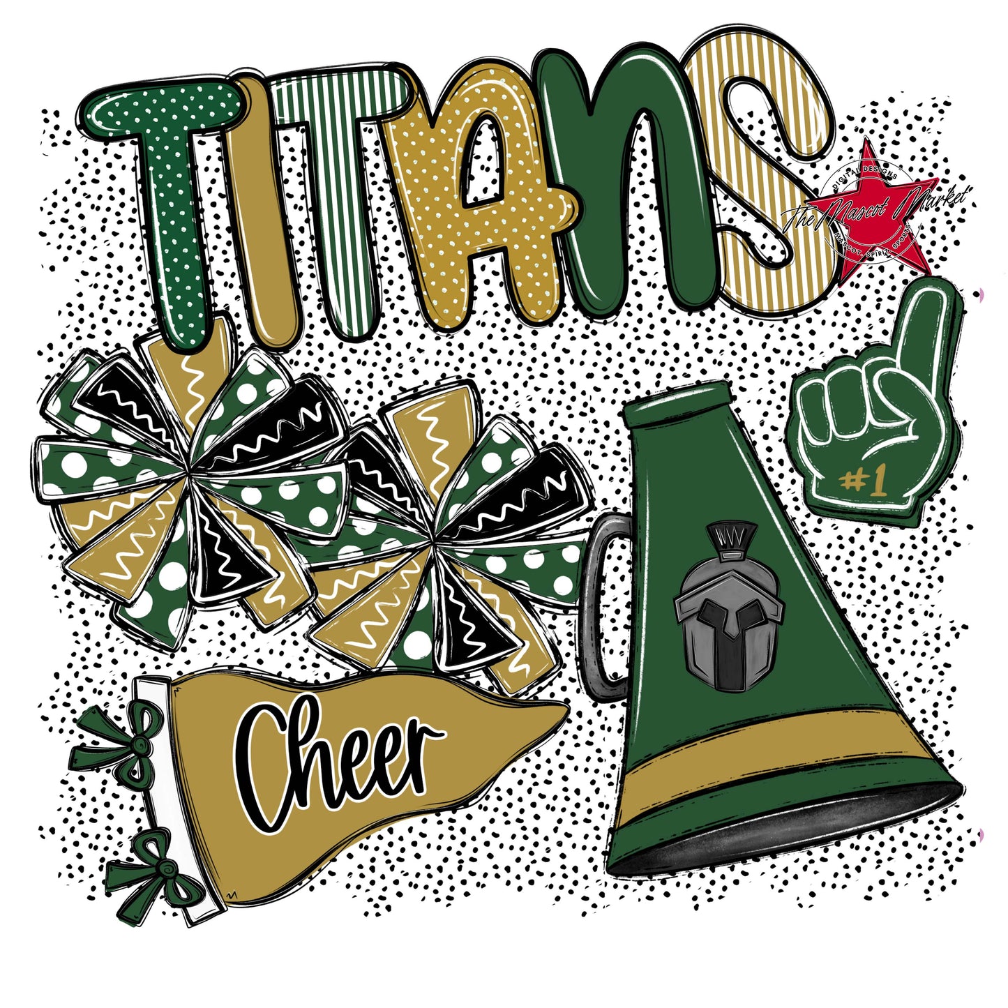 Titans Cheer Spirit-Green & Gold
