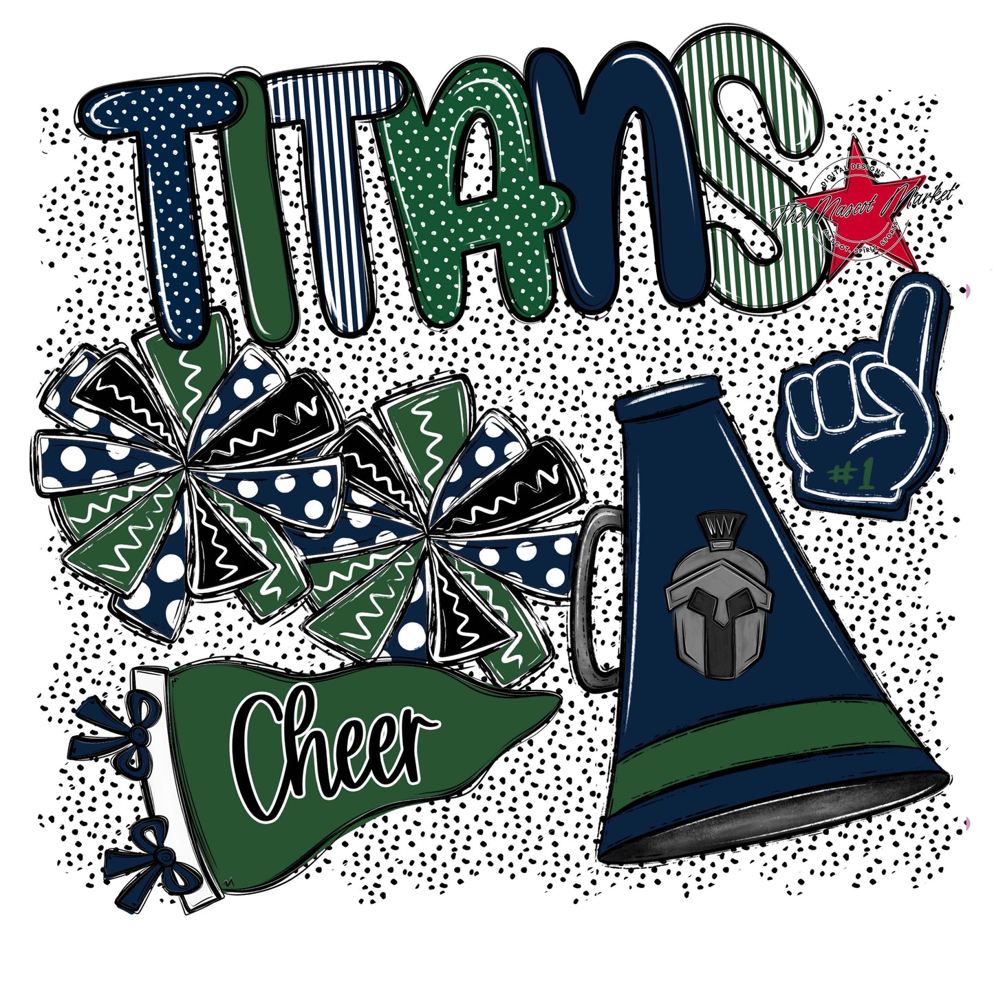 Titans Cheer Spirit-Navy & Green