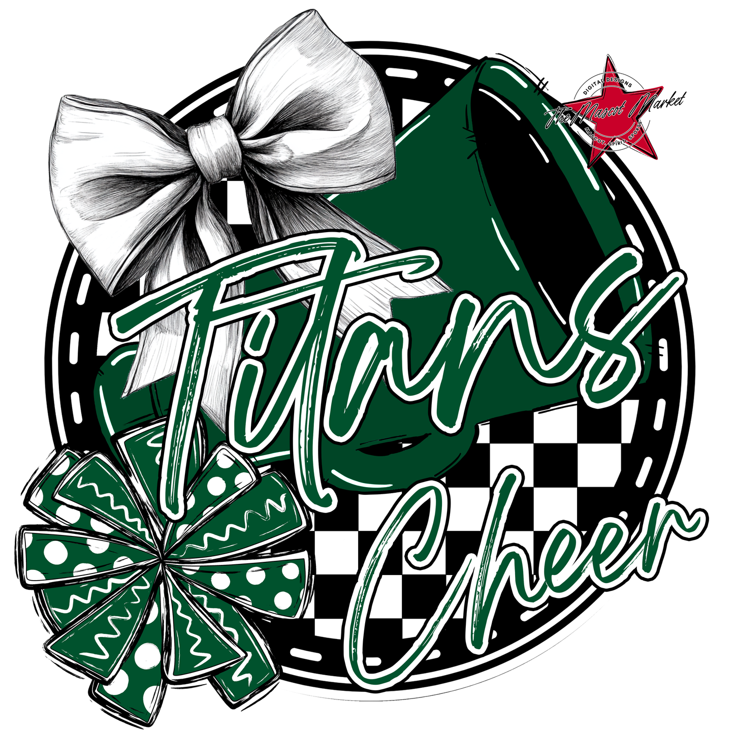 Titans Circle Cheer Design-Green