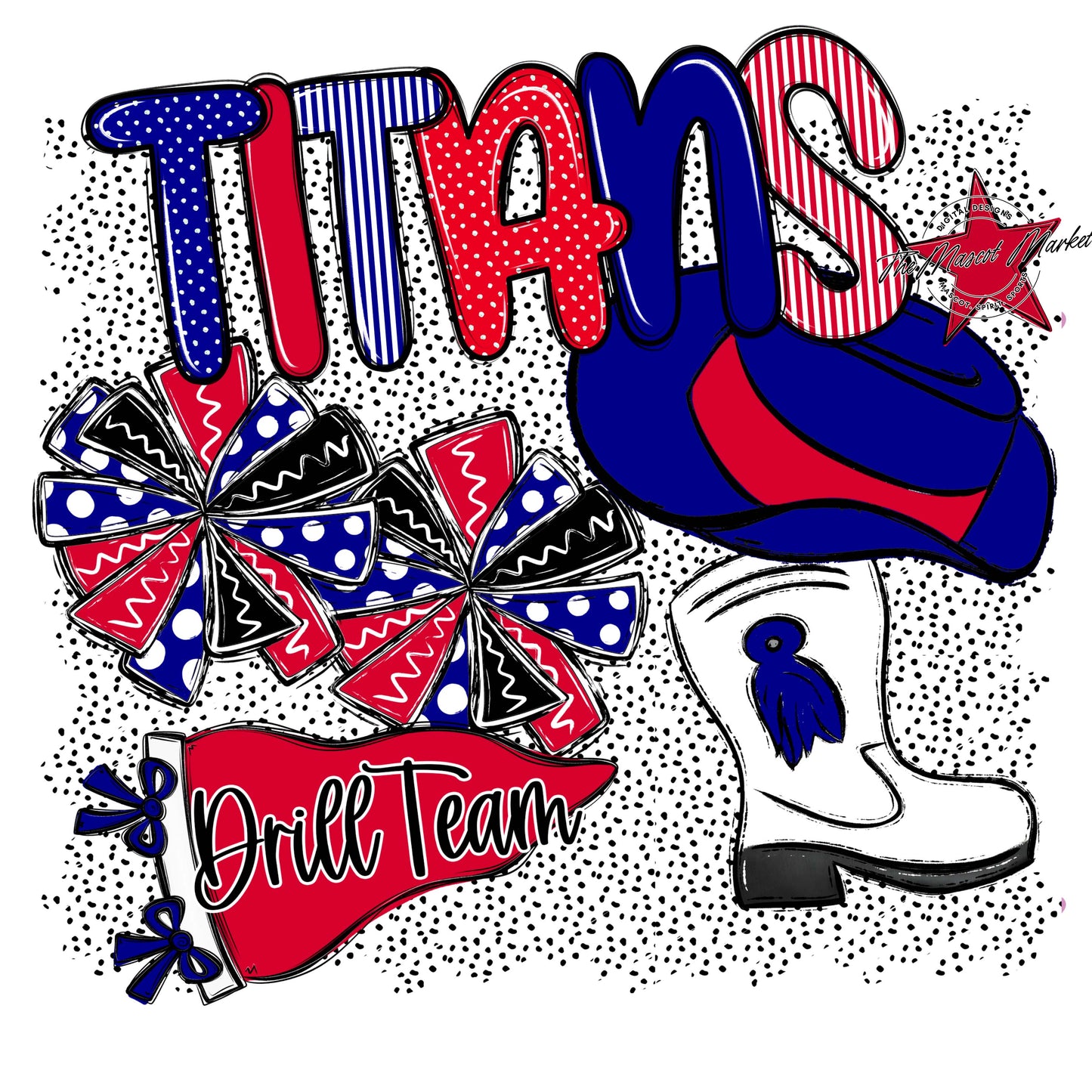 Titans Drillteam Spirit-Blue & Red