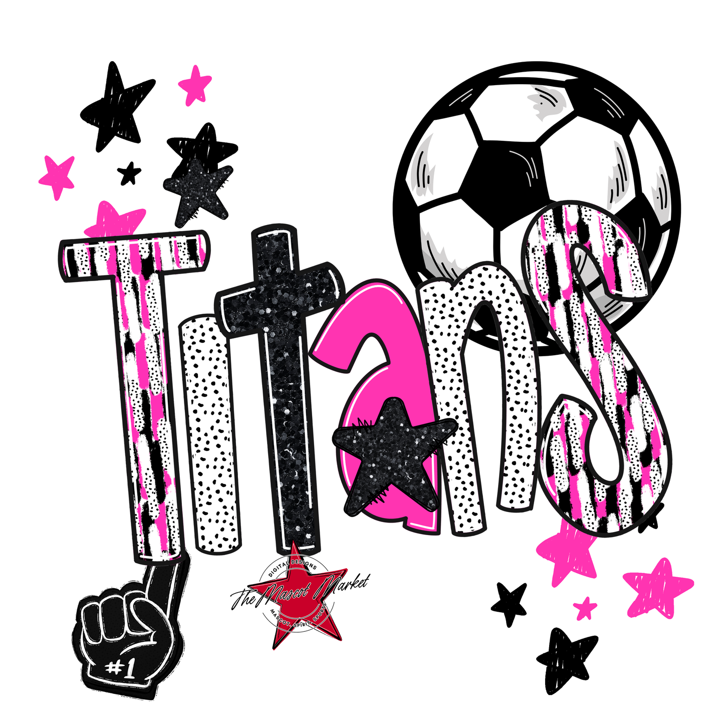 Titans Soccer Scrape-Pink