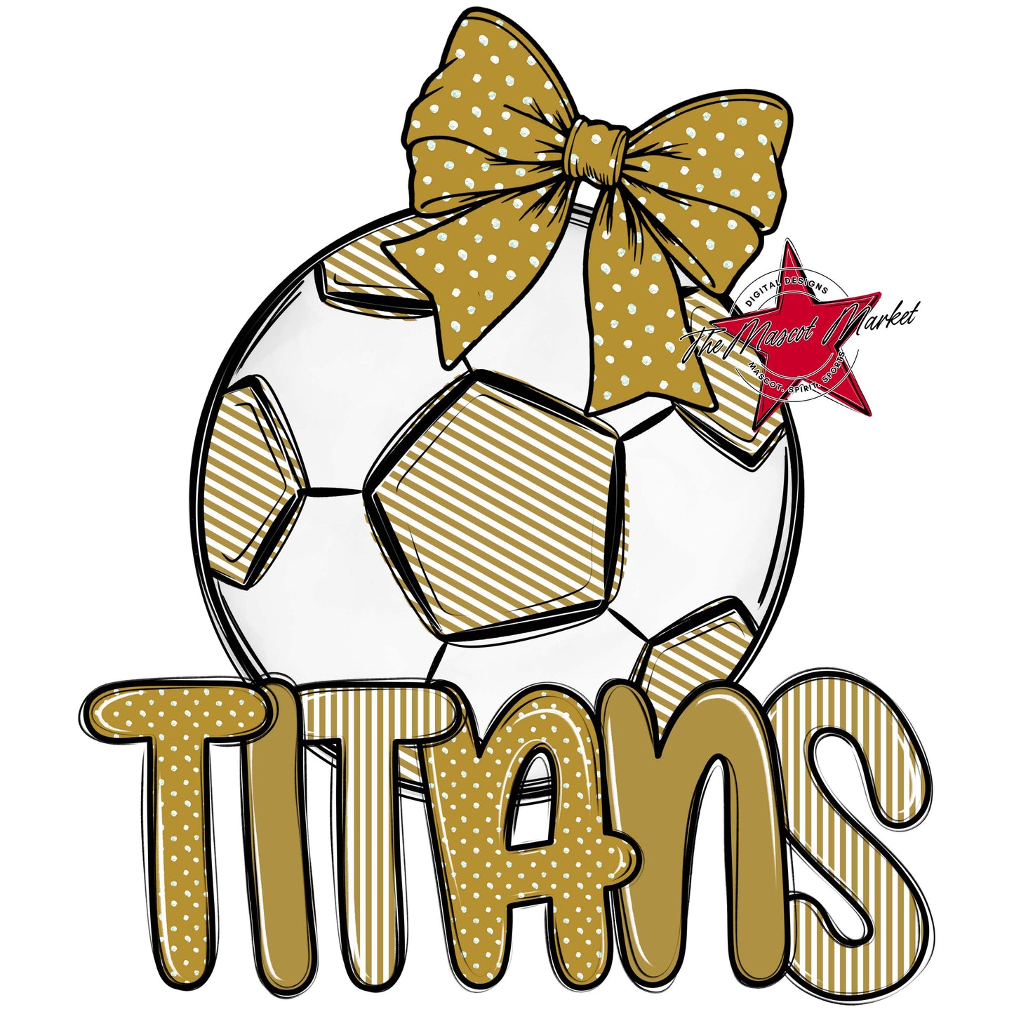 Titans Soccer Spirit Design-Gold