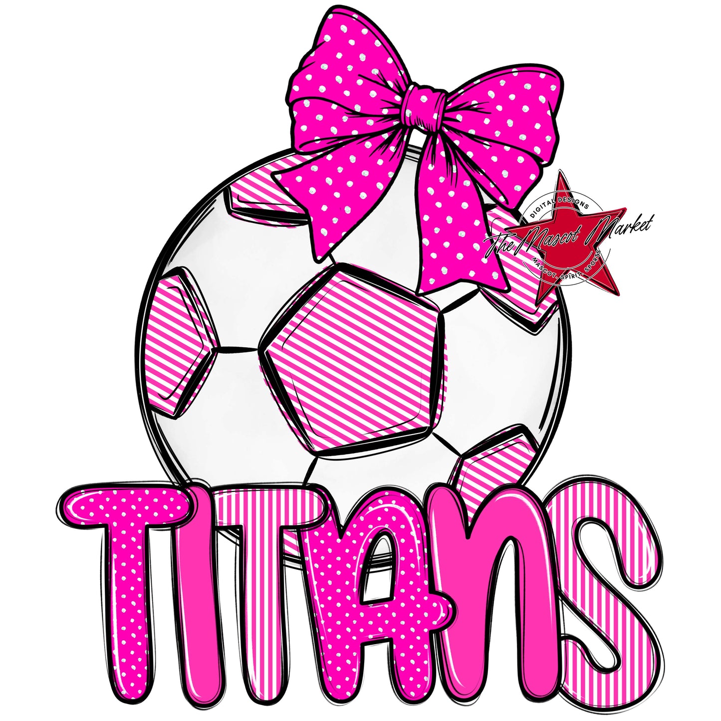 Titans Soccer Spirit Design-Pink