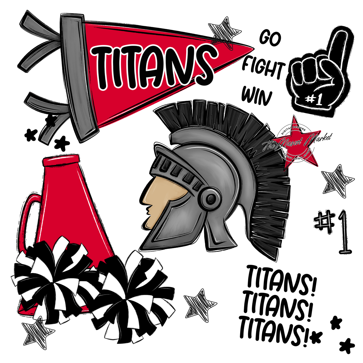 Titans Spirit Design-Red