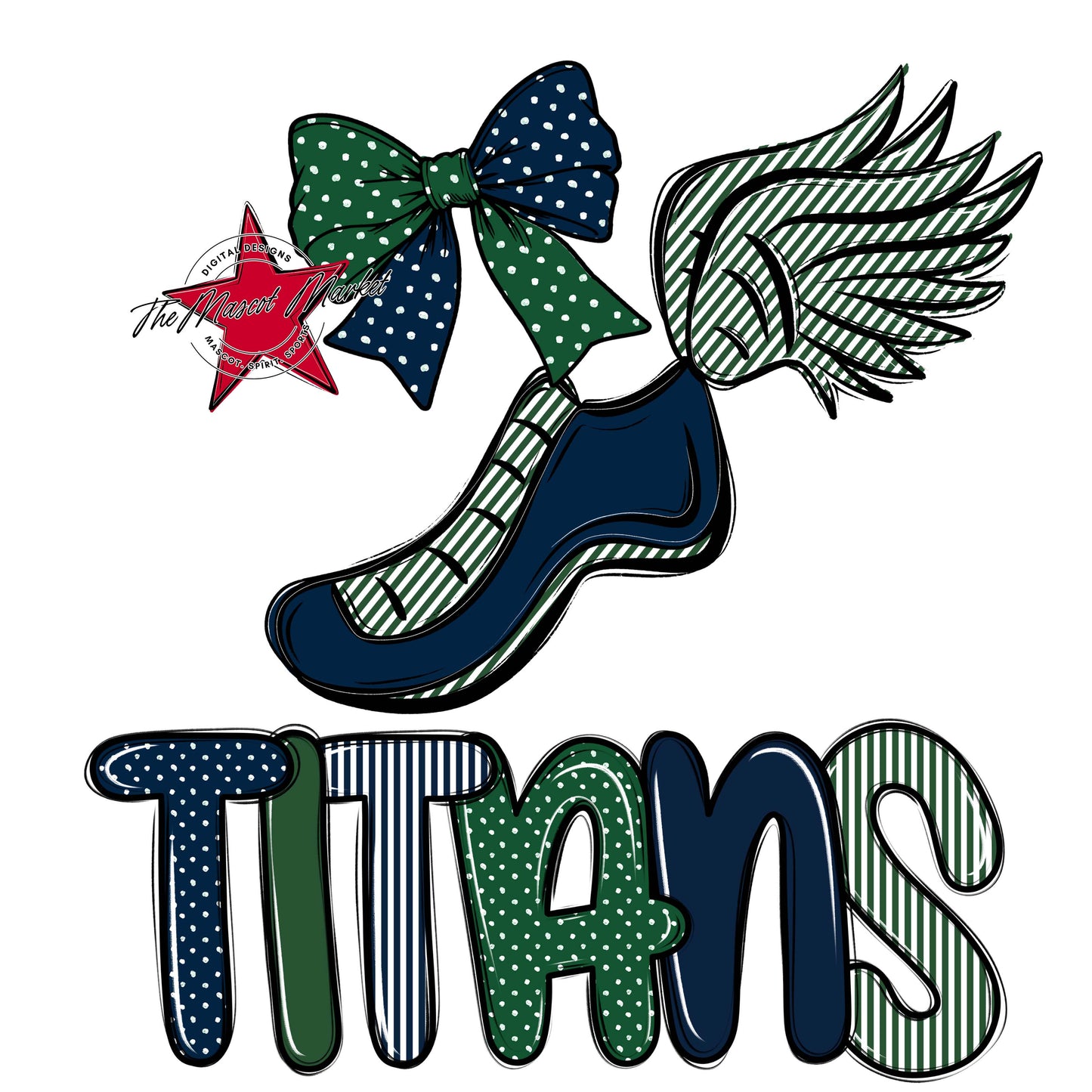 Titans Track Spirit Design-Navy & Green