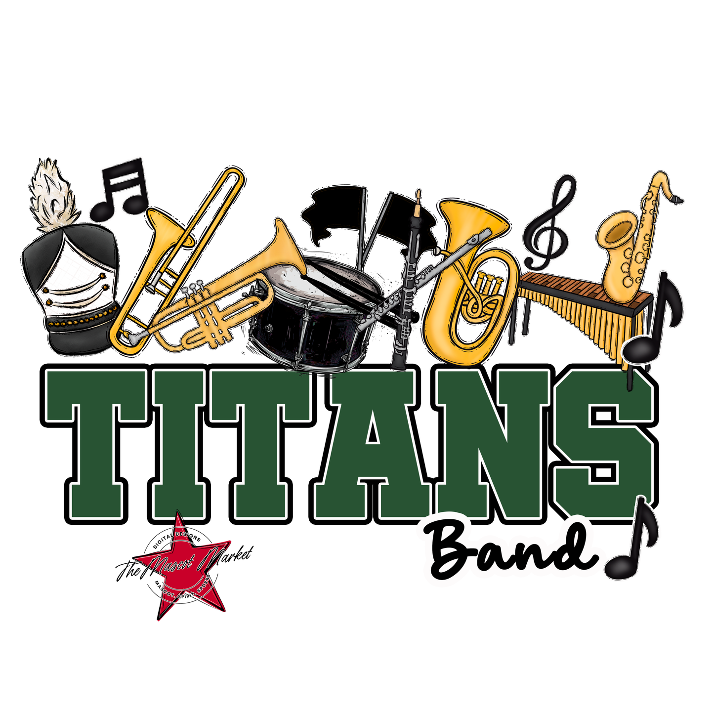 Titans Varsity Band-Green