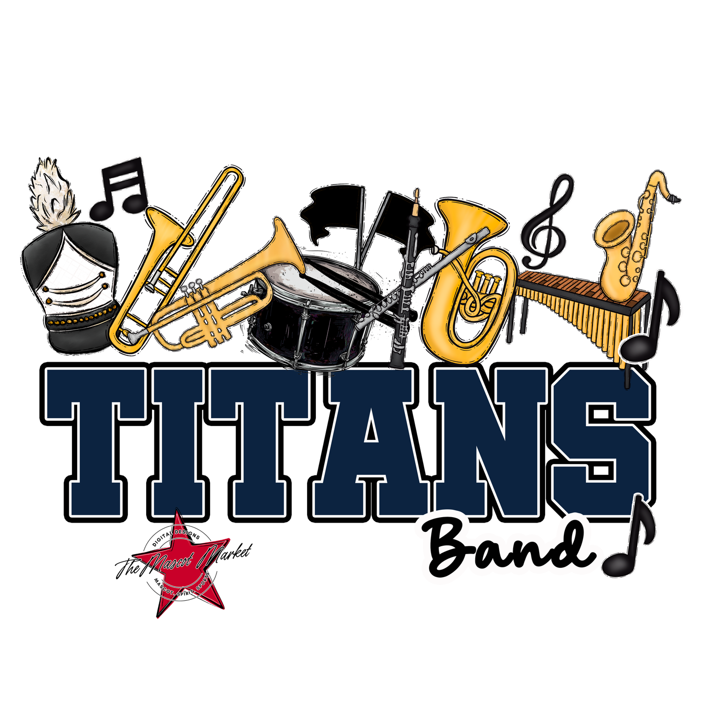 Titans Varsity Band-Navy