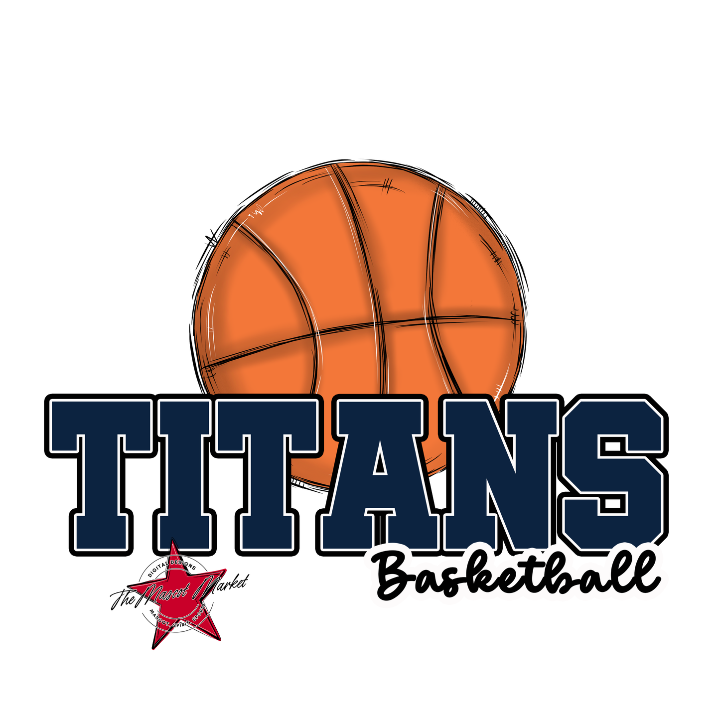 Titans Varsity Basketball-Navy