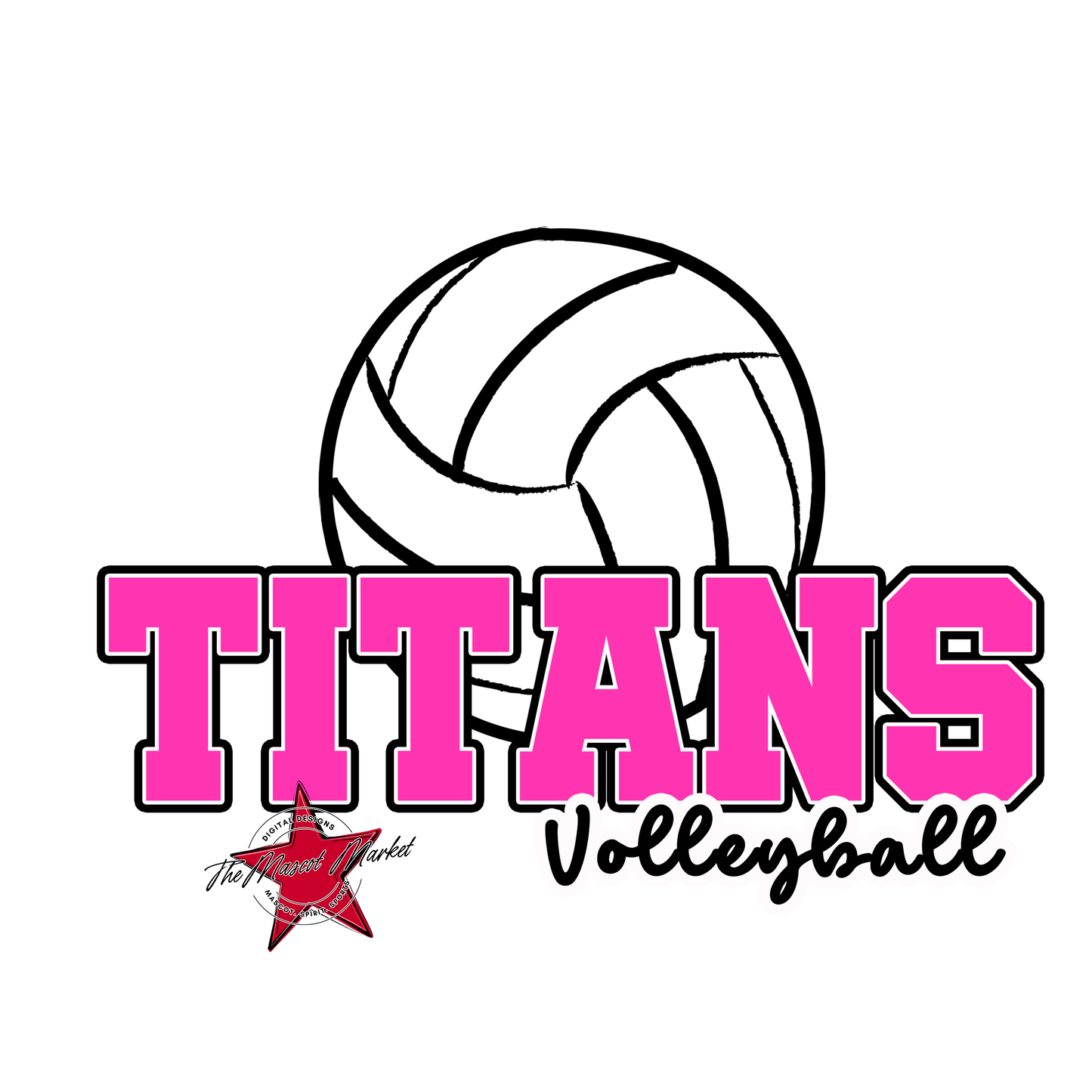 Titans Varsity Volleyball-Pink