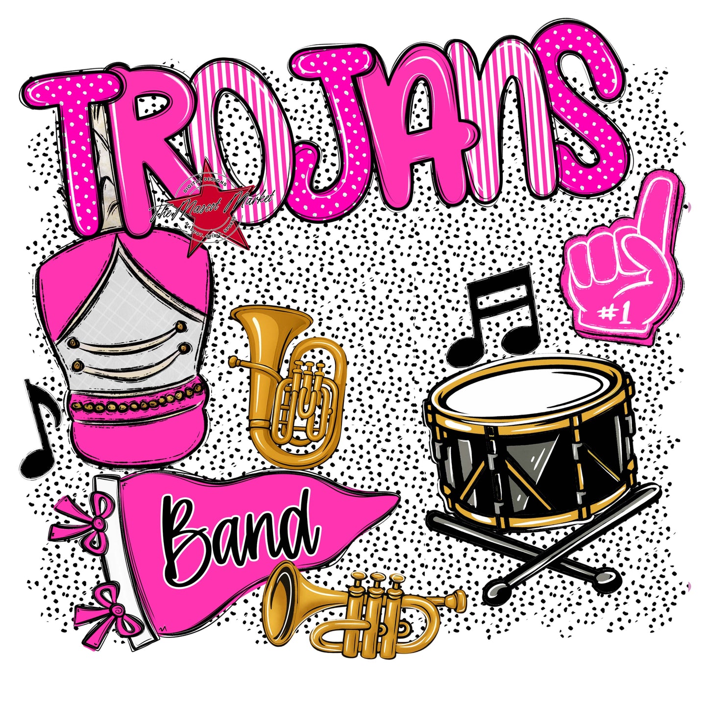 Trojans Band Spirit-Pink