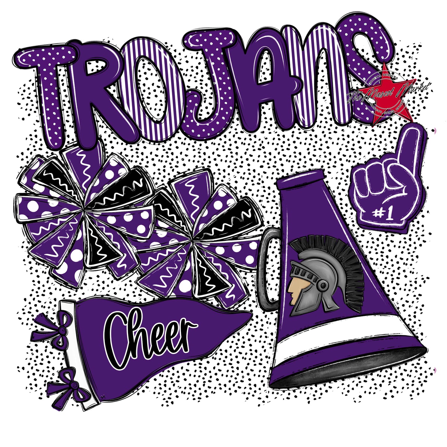 Trojans Cheer Spirit-Purple