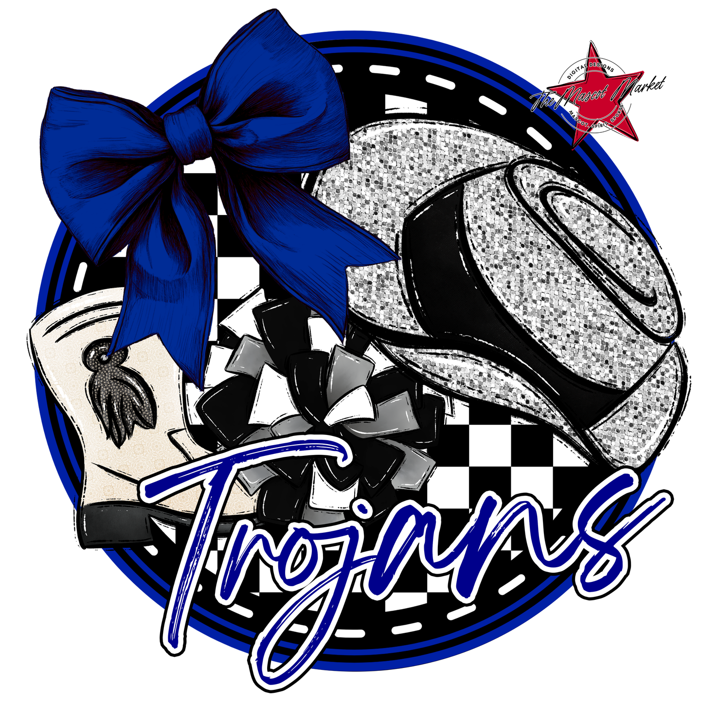 Trojans Circle Drillteam Design-Blue