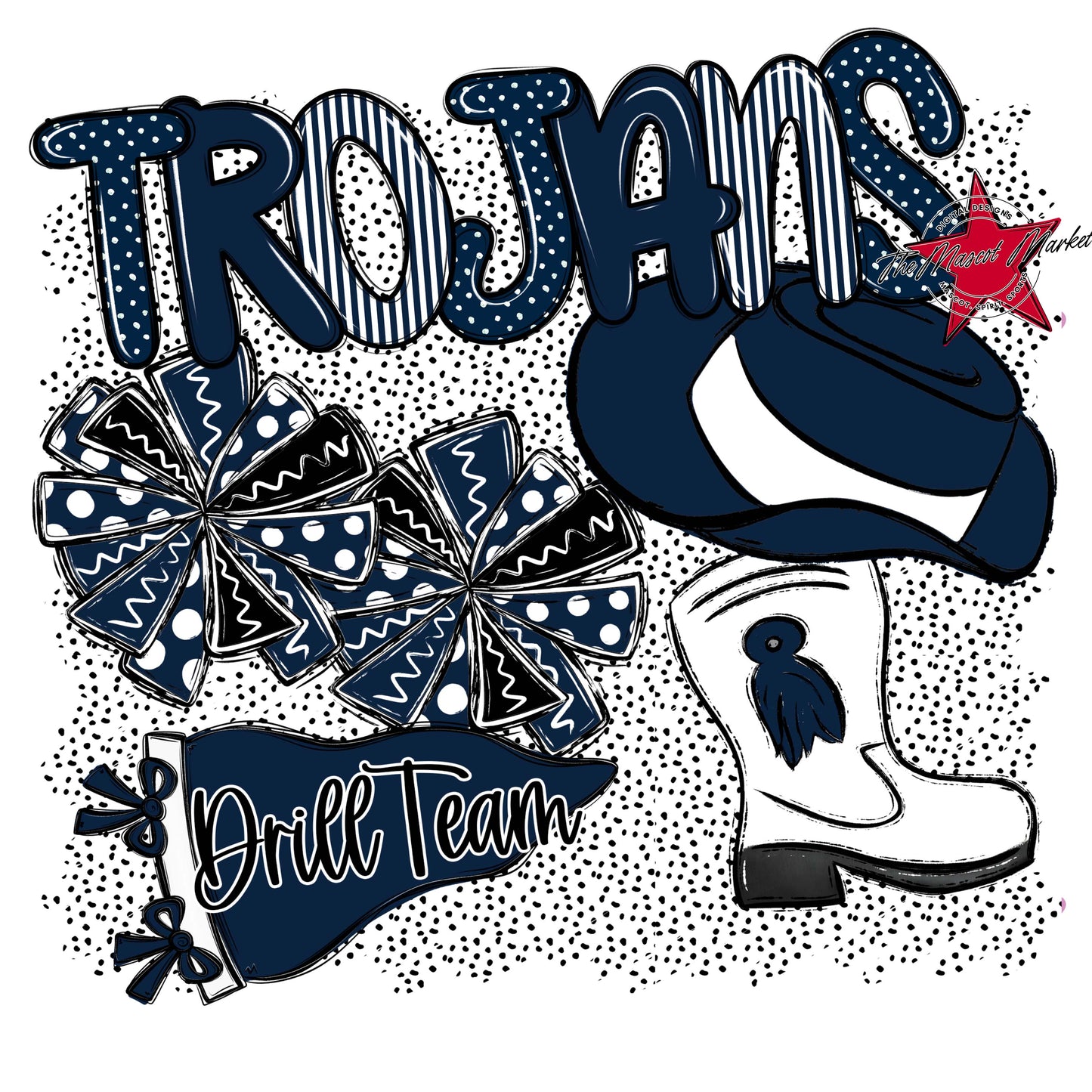 Trojans Drillteam Spirit-Navy