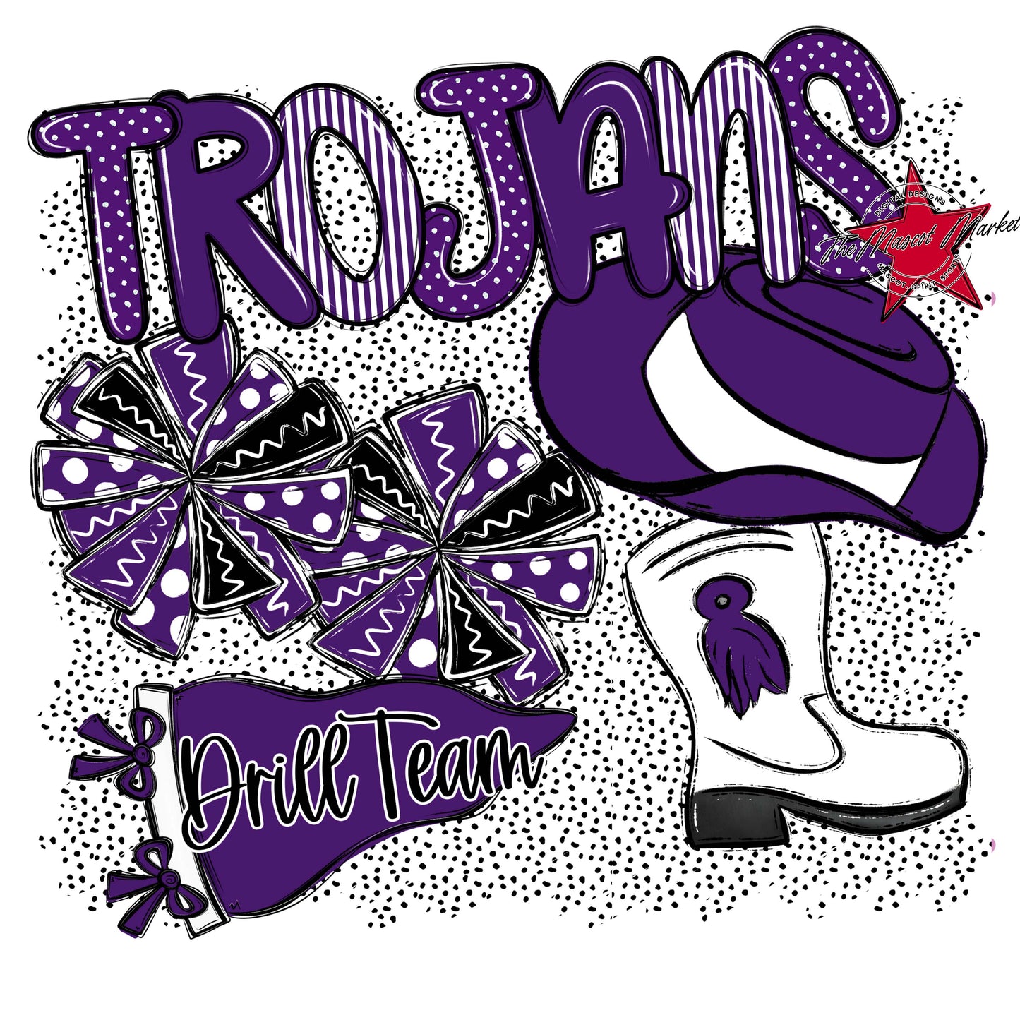 Trojans Drillteam Spirit-Purple