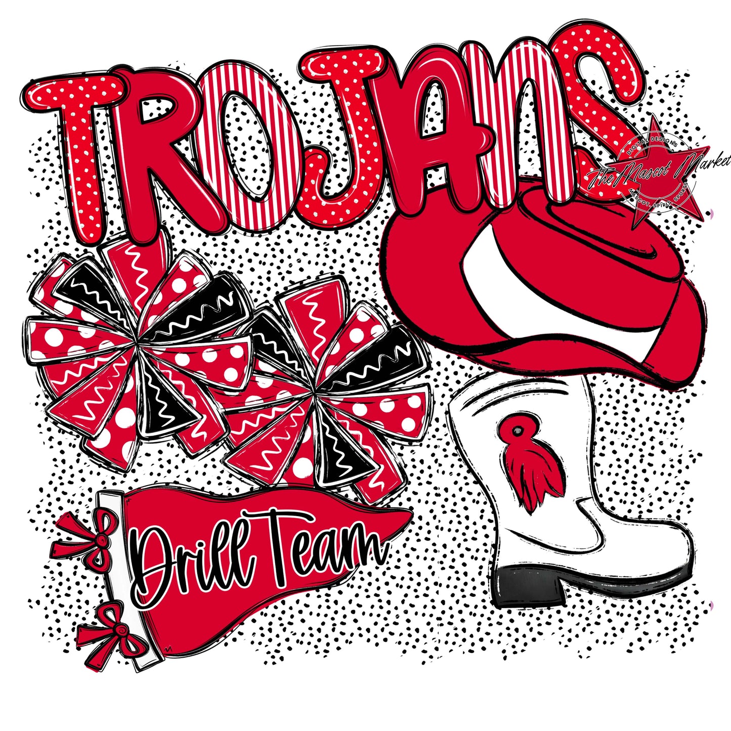 Trojans Drillteam Spirit-Red