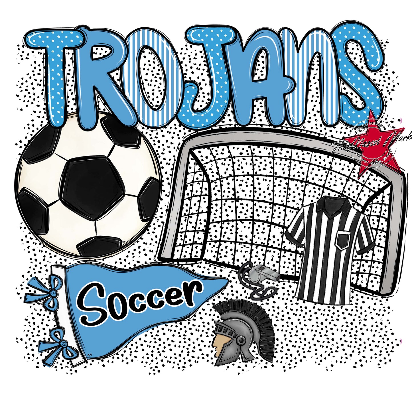 Trojans Soccer Spirit-Carolina Blue