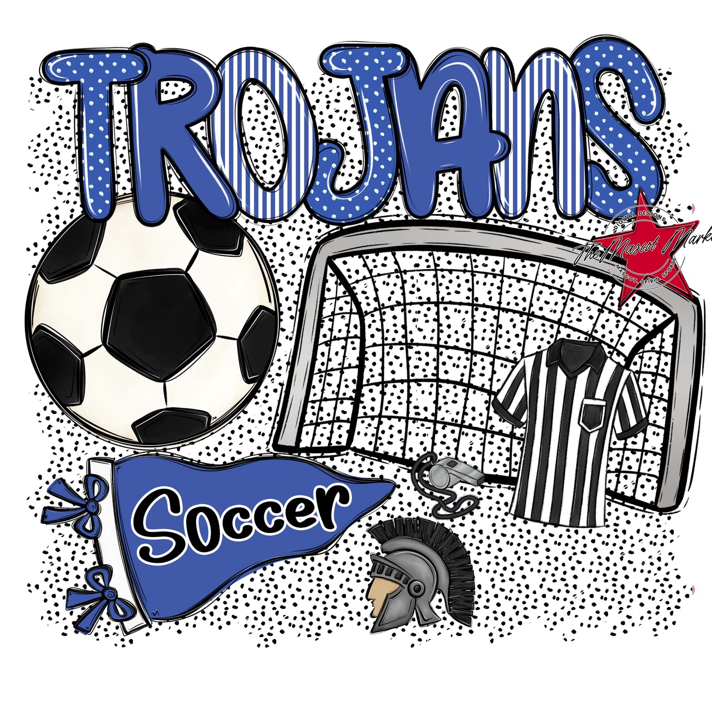 Trojans Soccer Spirit-Off Blue