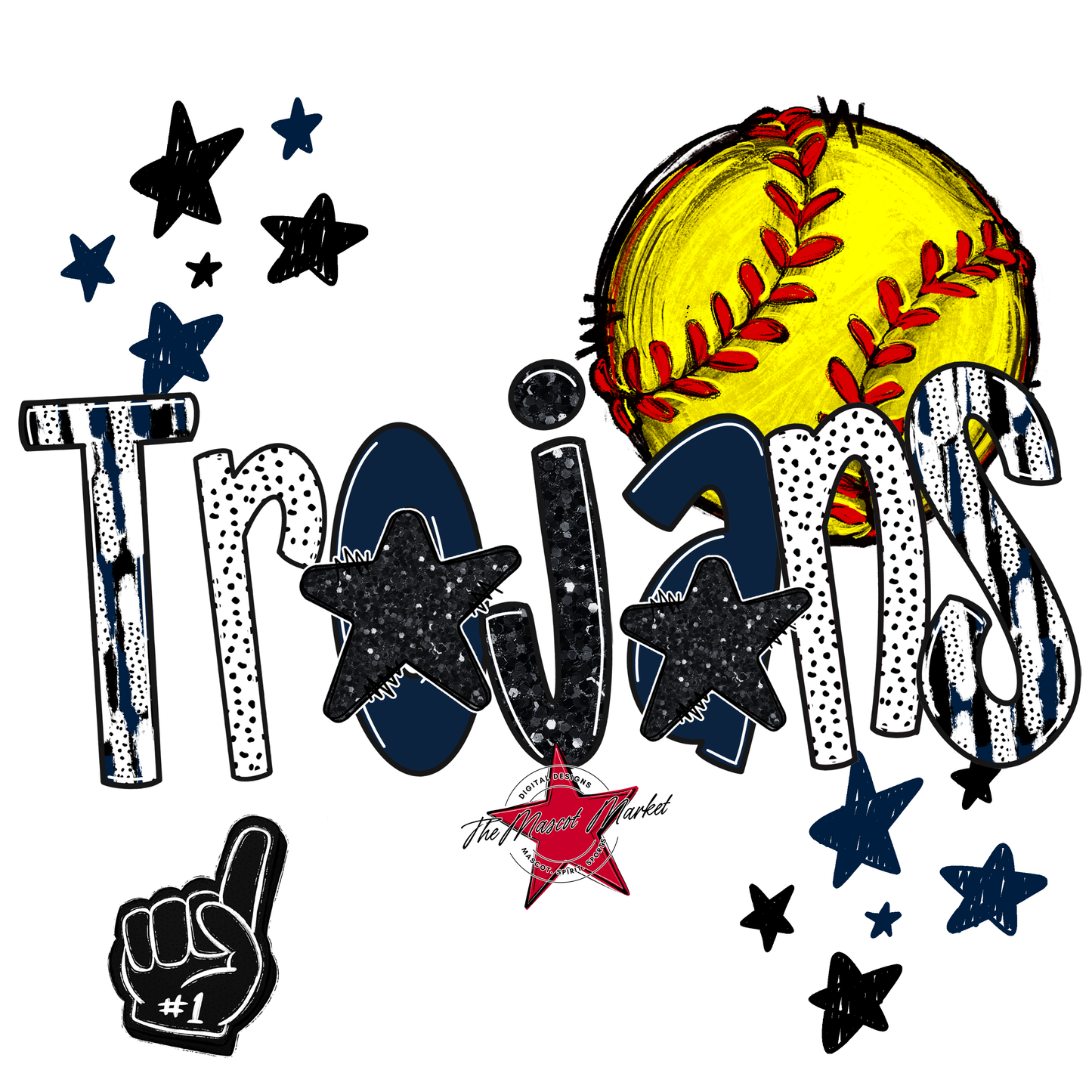 Trojans Softball Scrape-Navy