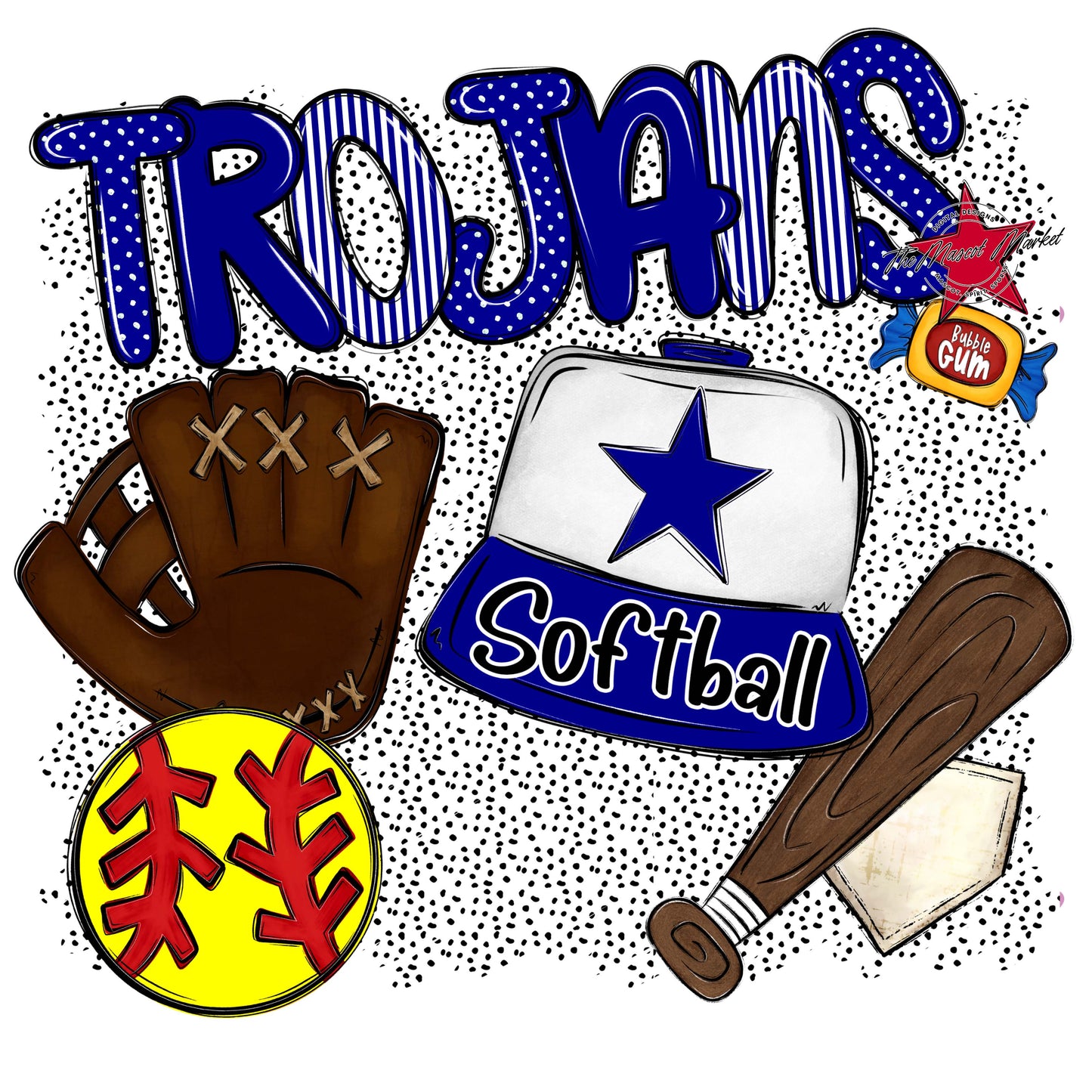 Trojans Softball Spirit-Blue